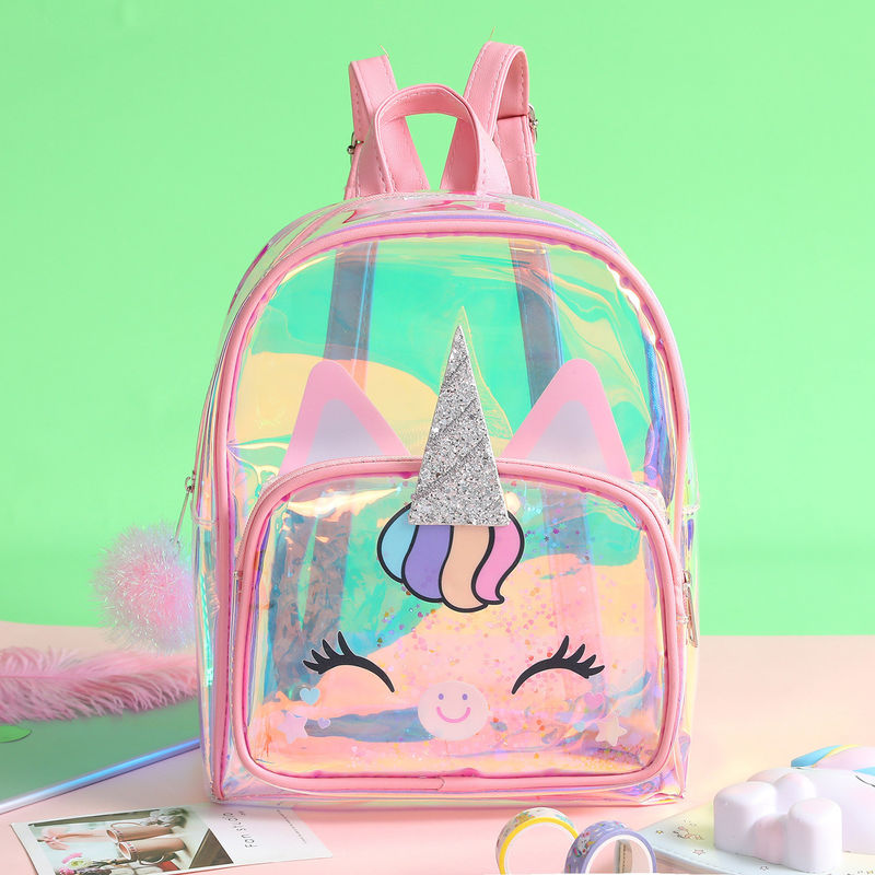 Akzeptabel OEM/ODM Klar Rucksack Süßes Einhorn Kindergarten Kinder Tasche Kleiner Rucksack für Jungen Mädchen