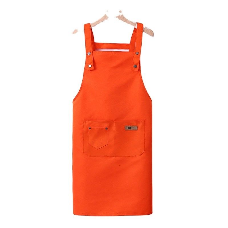 Seidenbildschirm gedruckt Custom Logo verstellbar Bib Leinwand Chef Schürze für Frauen Kochen
