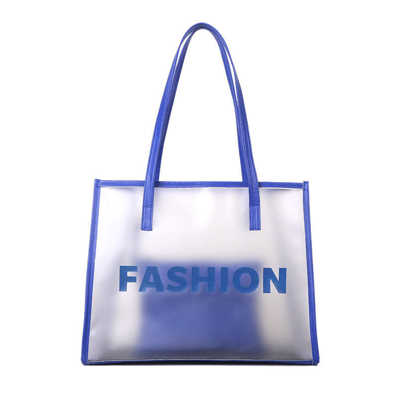 Logo Customized Logo Fashion PVC-Tote-Einkaufstasche für transparente Produktverpackungen