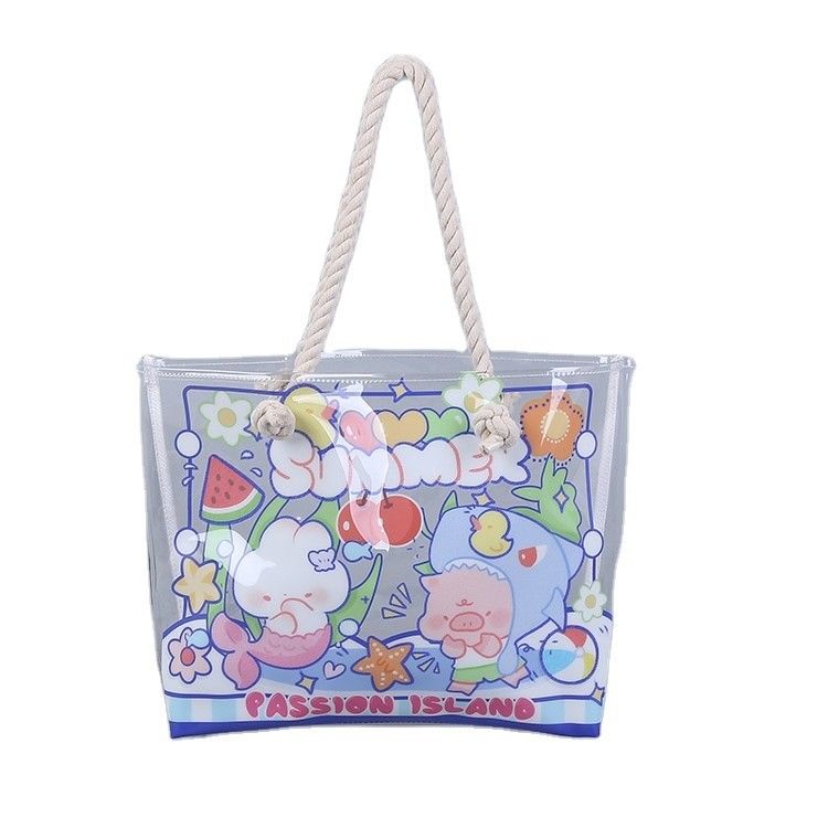 Wasserdichtes Strandtote-Pool-Tasche für alle Jahreszeiten für Frauen Damen Großes Fitnessstudio-Tote PVC Handtasche