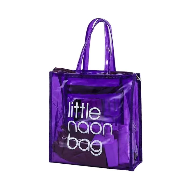 Transparente PVC-Tote-Tasche für Sommerstrand Custom Logo Wasserdicht Große Farbe
