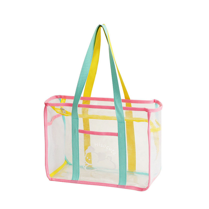 Durchsichtige PVC-Tote-Tasche, klare Süßigkeiten, Farben, U-förmige Handtasche für Frauen