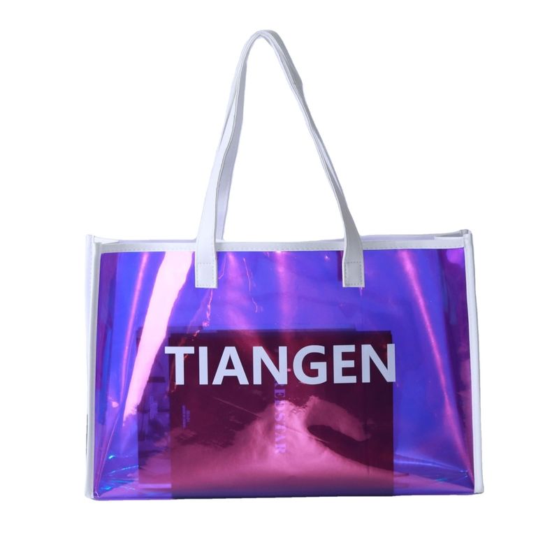 Transparente PVC-Gelee-Tasche Holographische Mode-Schaulerschulter-Einkaufstasche Kunststoff-Tasche für Frauen