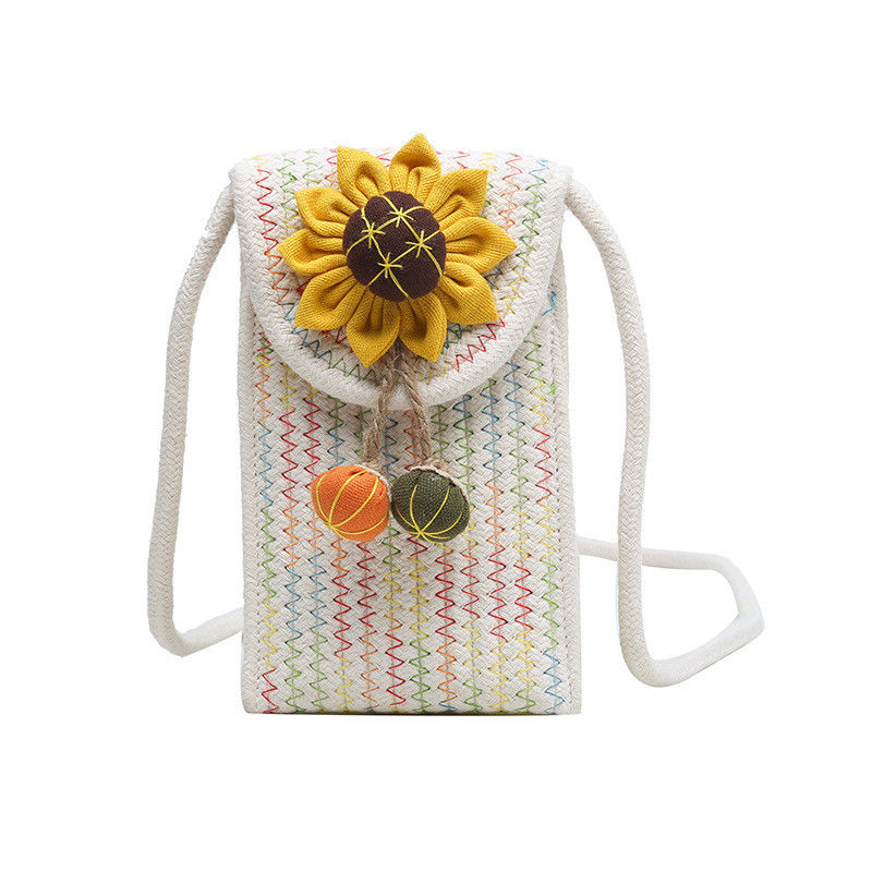 Gewebte Tasche Blume Schulter Crossbody Damen Tasche für maßgeschneiderte Farbe und Strandurlaub