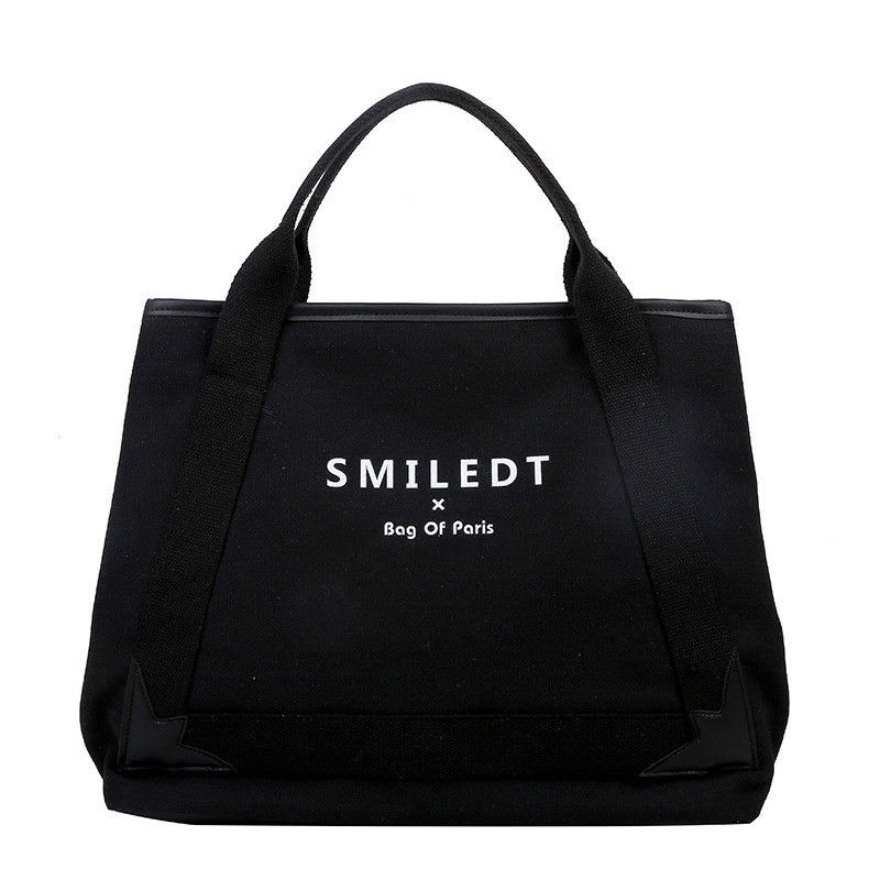 Custom Logo Reise Polyester Frauen Schulter Leinwand Strandtasche für Shopping und Freizeit