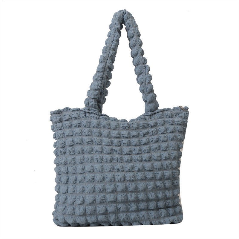 Persönlichkeitsblase Blume Gequilte Achselbeutel Shopping-Tasche Faltenwolken-Taschen für Frauen