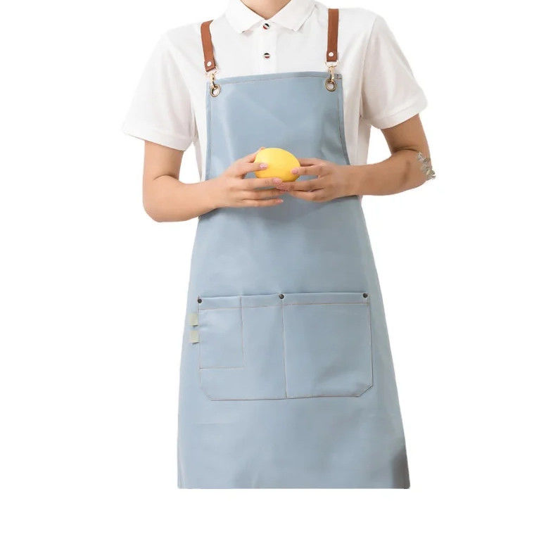 Grill Restaurant Bar Shop Cafés Beauty Nails Studios Uniform benutzerdefinierte Leder Schürze für Koch in Baumwolle