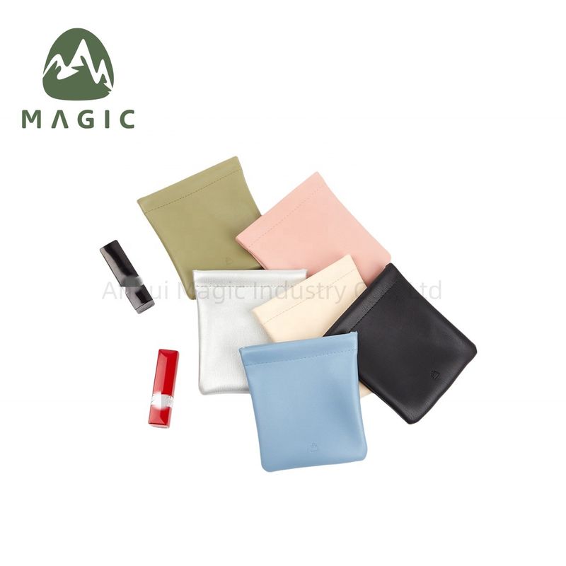 Custom Logo Drucken Kleine PU-Leder-Storage-Tasche mit Buchstabenmuster und individuelles Logo