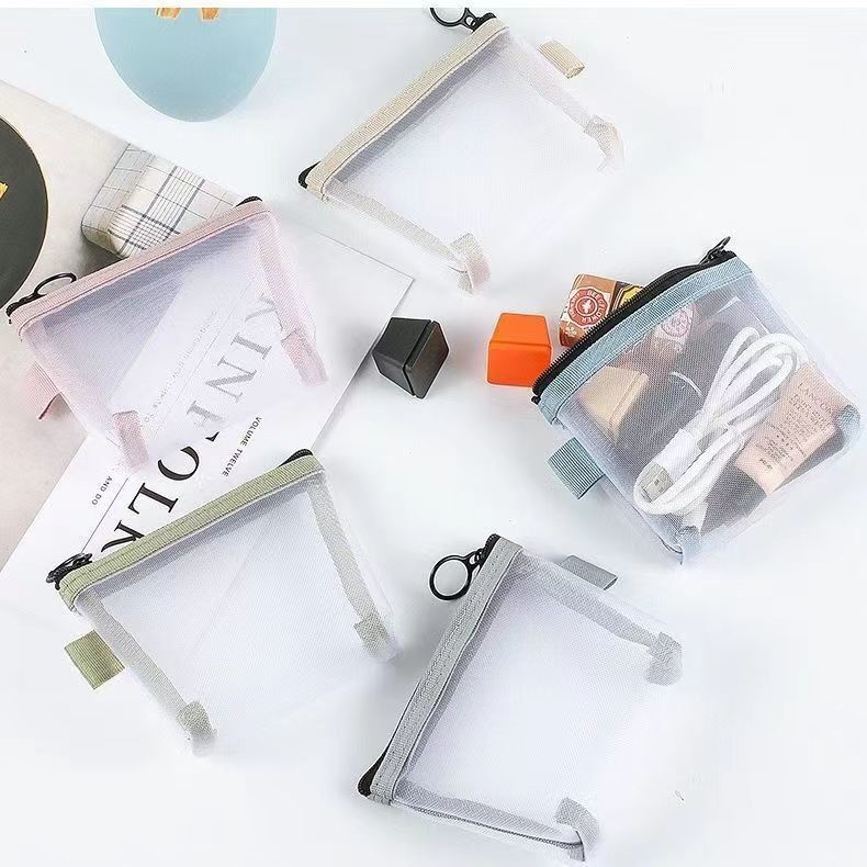 Akzeptable OEM/ODM angepasste farbige, tragbare Netzwaschbeutel für die Lagerung von recycelten Logos