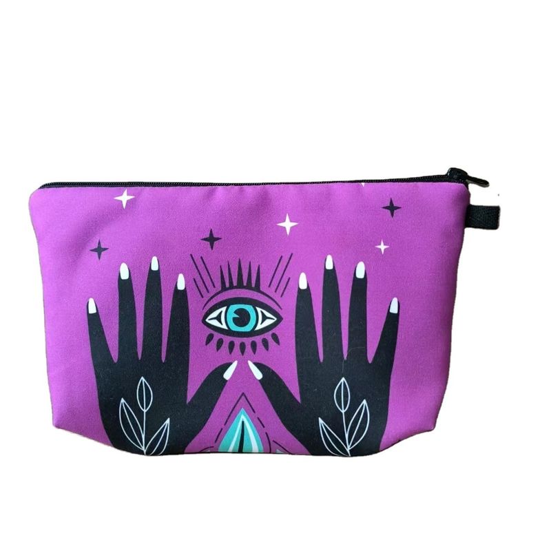 Einkaufsförderung Schönheit Polyester Reißverschluss Reise Make-up Kosmetische Tasche Tasche mittlere Größe