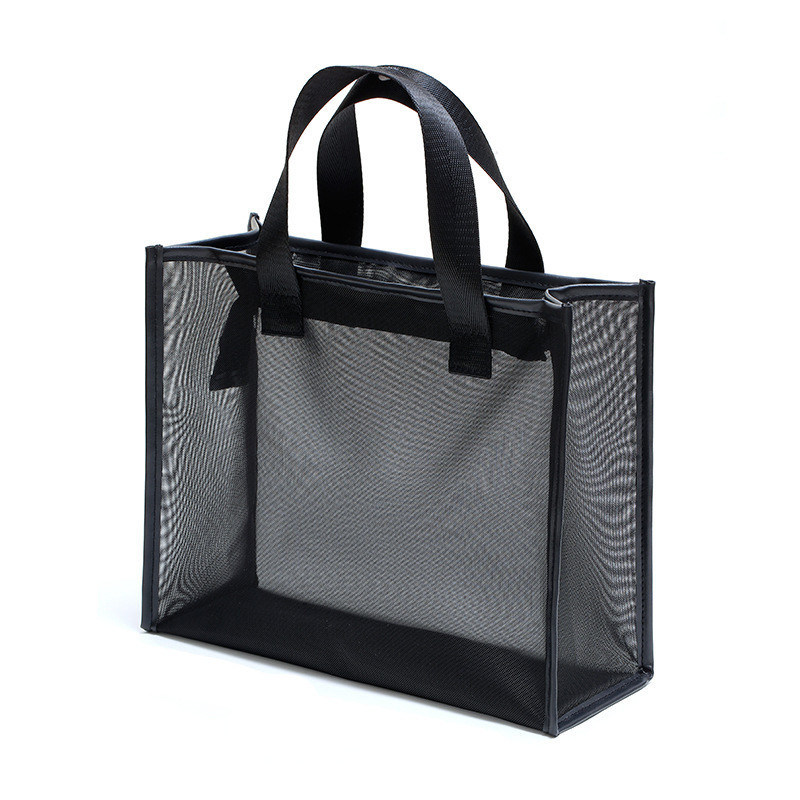 Custom Logo Tote Bag Großer Markt Lebensmittelkäufer Geschenk Strandnetz Nylon Mesh Einkaufen