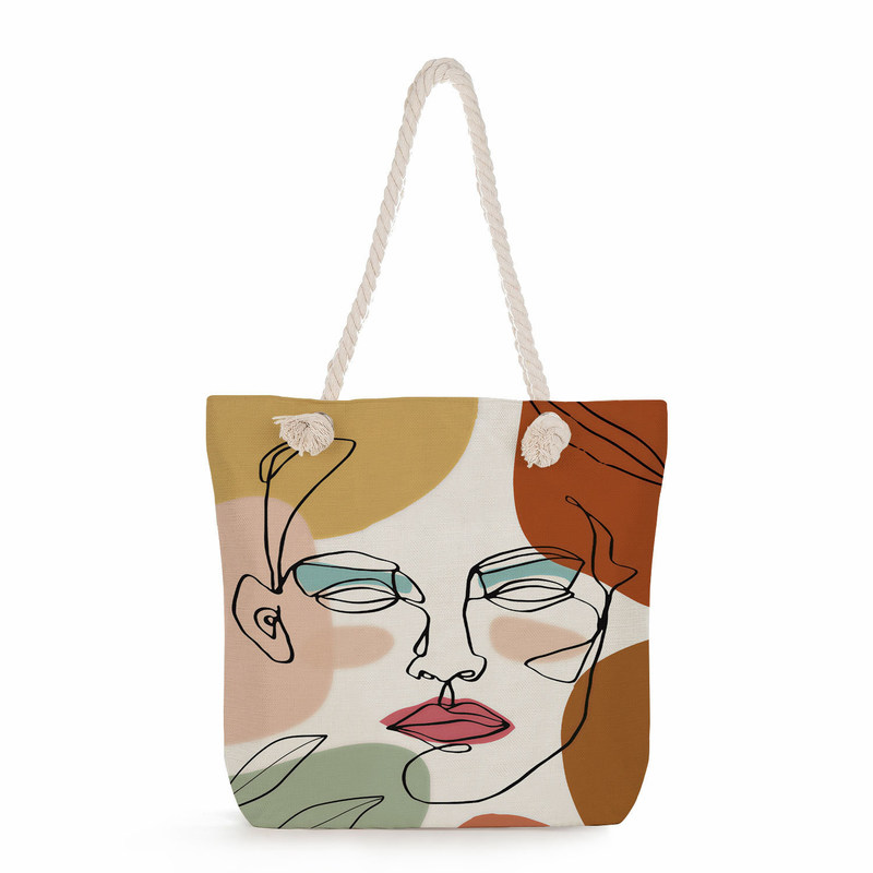 Großes Handtaschen für Frauen, kundenspezifisch angefertigte, wiederverwendbare Handtasche mit Druckmuster