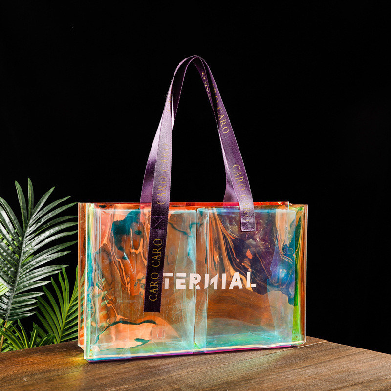 Custom Logo Holographische Strandtasche mit stärkerem Griff und anderem Mustertyp