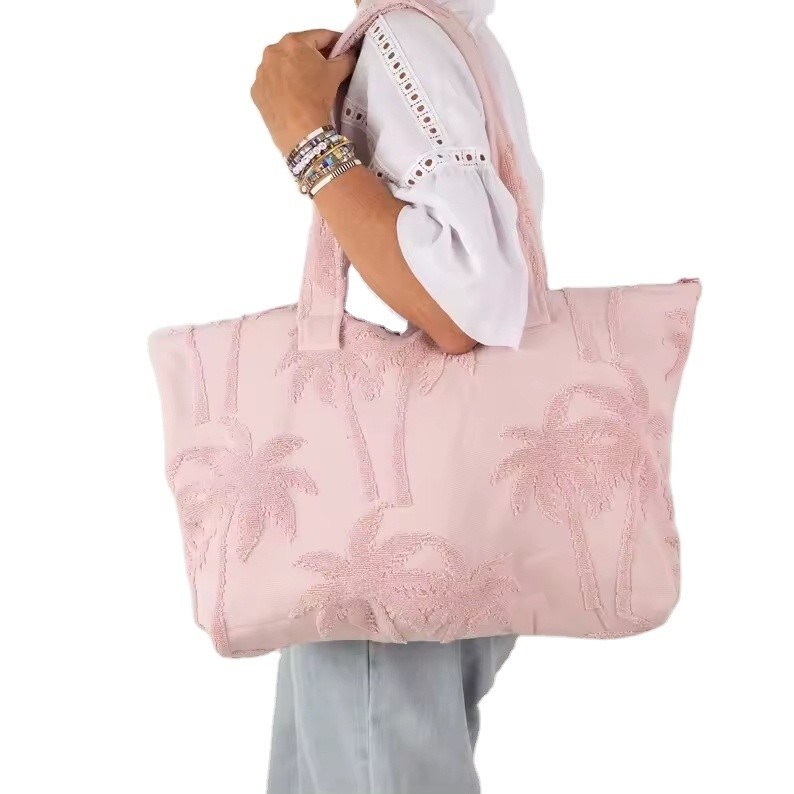 Soft-Loop-Style Damen-Custom Terry Stoff Handtuch Große Tasche für das Fitnessstudio Übernachtung und Strand
