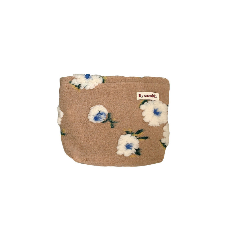 Japanische Stile Stickereien Plüsch Lagerbeutel High Sense Toilettenartikel Tasche für Kosmetik