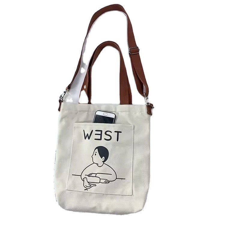 Soft-Loop-Stil Custom Printed Eco Friendly Recycling Große Leinwand Lebensmittel Einkaufsgurt Strap Tote Tasche