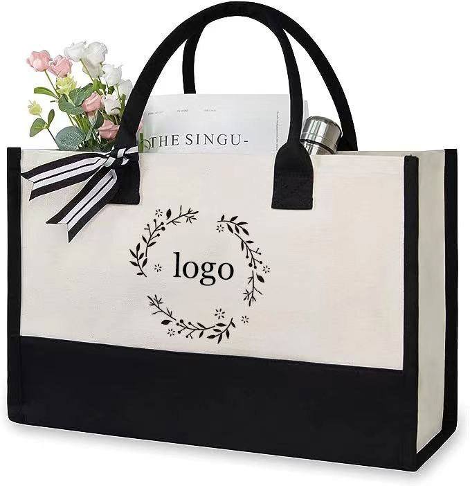 Einkaufstüten kundenspezifische Farbe große Tote Leinwandtasche mit personalisiertem Design Brief