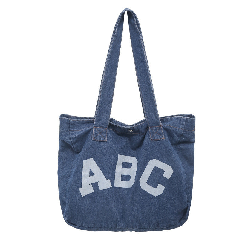 Custom Printing Denim Woven Beach Bag mit Soft-Loop-Stil und OEM/ODM-Akzeptanz