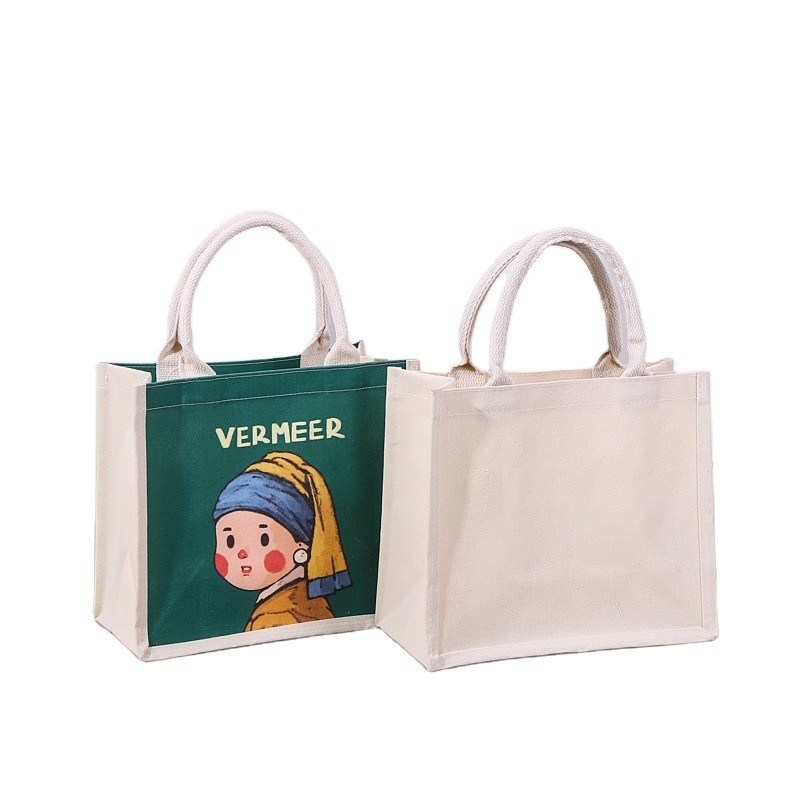 Extra große benutzerdefinierte Logo gedruckte wasserdichte laminierte Leinwand Tote Bag für harte Handtasche