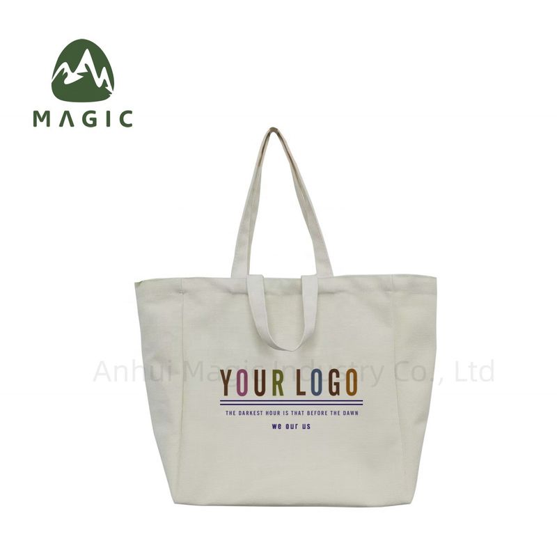 Customized Logo Printed Canvas Cotton Tote Bags für modische Frauen OEM/ODM akzeptiert