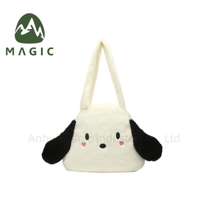 Plüsch-Tote-Einkaufstüte Custom-Logo-Druck-Frauen-Handtasche für die Feiertagsgeschenkförderung