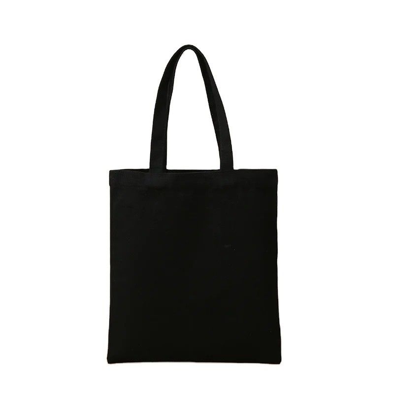 Einfache schwarze, umweltfreundliche, Baumwoll-Leinwand-Tote-Tasche mit benutzerdefiniertem Logo