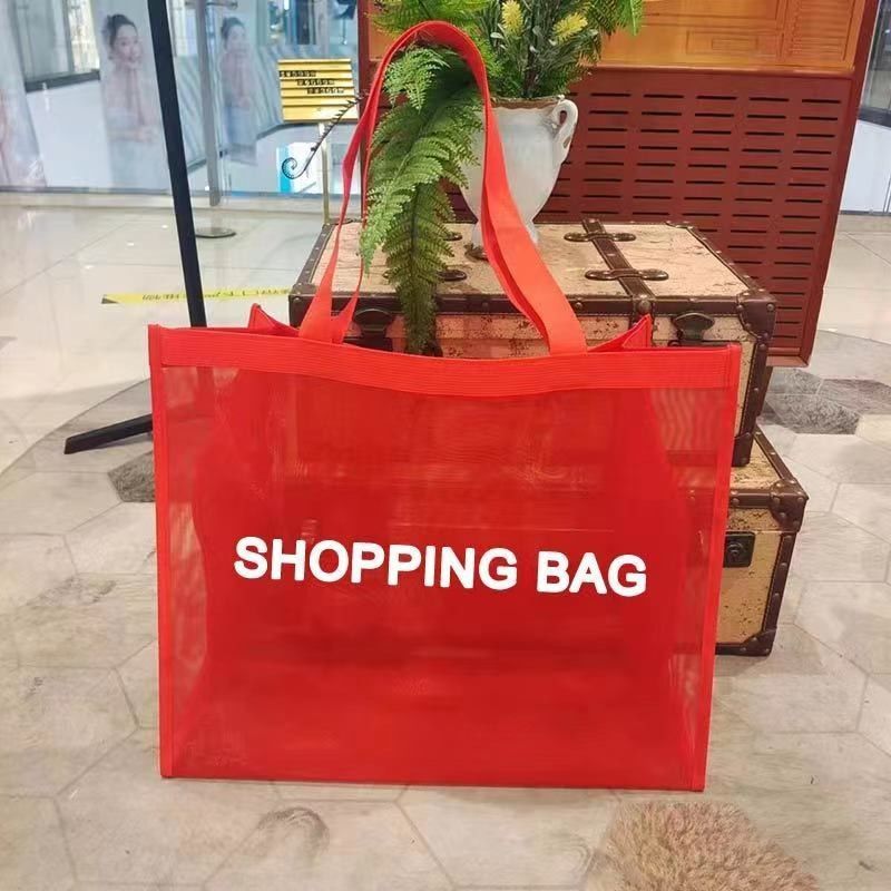Mehrfachverwendbare Nylon-Polyester-Strandtasche Einkaufstasche Mesh Tote-Tasche mit kundenspezifischer Farbe
