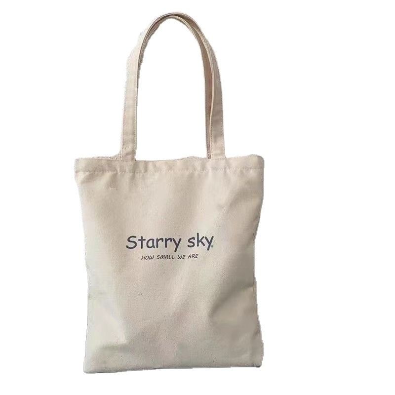 Zeichentrickmuster Wiederverwendbares Leinwand Baumwoll-Shopping-Tote-Tasche mit benutzerdefiniertem Logo Umweltfreundlich
