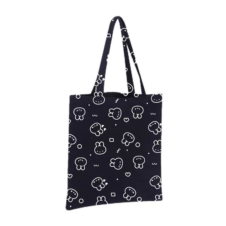 Briefdruck Bio-Leinwand Baumwolle Lebensmittel Shoulder Tote-Tasche für Wiederverwendbare Werbung