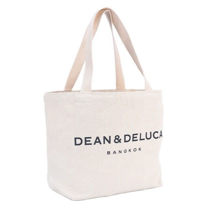 Stoff Leinwand Öko-freundlich Wiederverwendbar Designer Shopping Tote Tasche Mit Custom Logo gedruckt