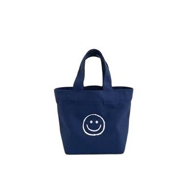 Wiederverwendbarer und stilvoller Mini-Baumwoll-Leinwand-Einkaufstüte-Tote-Handtasche für das tägliche Schulleben