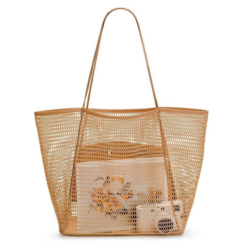 Custom Große Personalisierte Strandnetz Tote Tasche Handgriff Stil für einen lustigen Tag am Strand