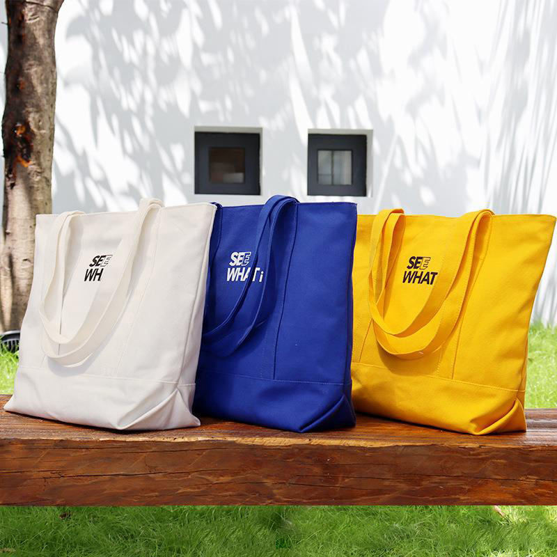 Custom Logo Druck Öko-freundlich Großhandel Bio-Baumwolle Leinwand Lebensmittelgeschäft Tote Bag