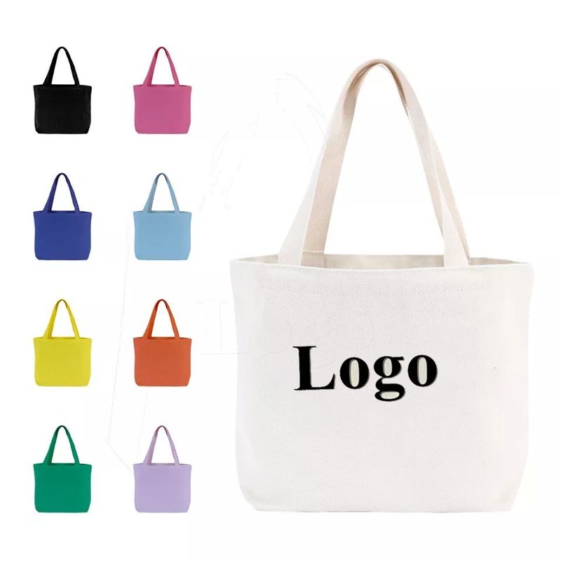 Custom Logo gedruckte große einfache Bio-Shopping-Tote-Tasche mit Tasche Custom Logo