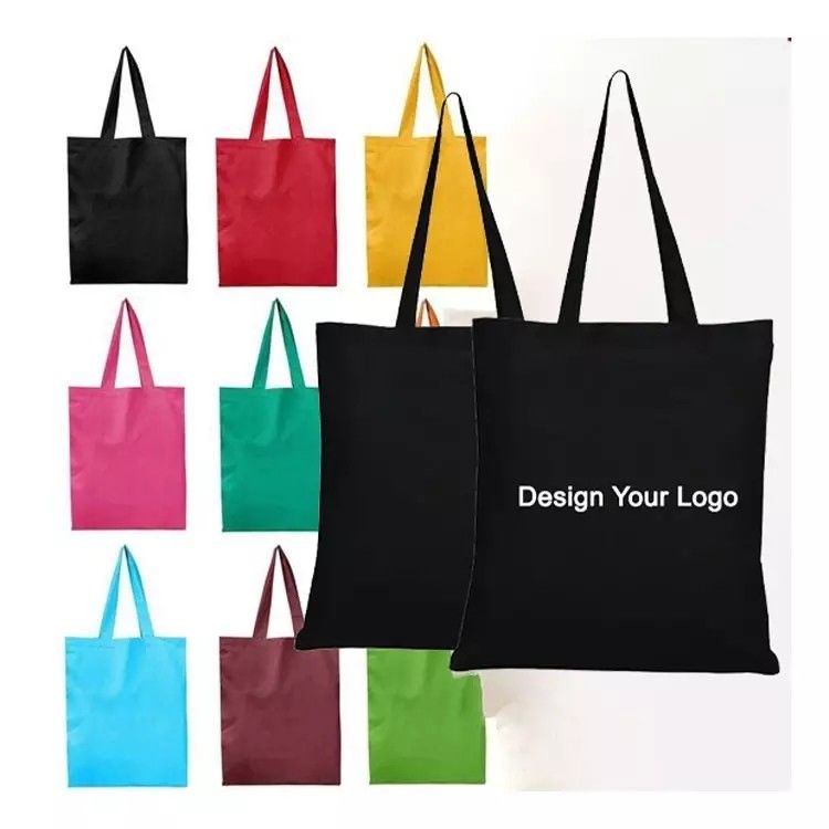 Akzeptable OEM/ODM angepasste Briefmuster Leinwand Stoff Tote Tasche für Lebensmittelgeschäfte