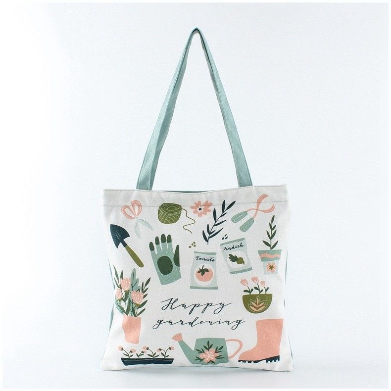 Handgestaltete, benutzerdefinierte, gedruckte, Baumwoll-Leinwand-Shopping-Tote-Tasche mit Logo für Öko-Lagerwaren