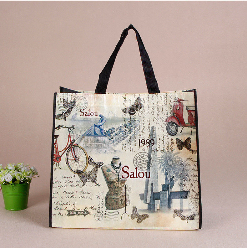 Nicht gewebte Tote-Tasche mit individuellem Logo-Druck Akzeptabel OEM/ODM Pp Gewebte Einkaufstasche