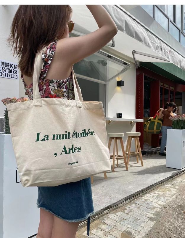 Custom-Logo-gedruckte Leinwand-Tote-Tasche für den Einzelhandel Extra-große Größe
