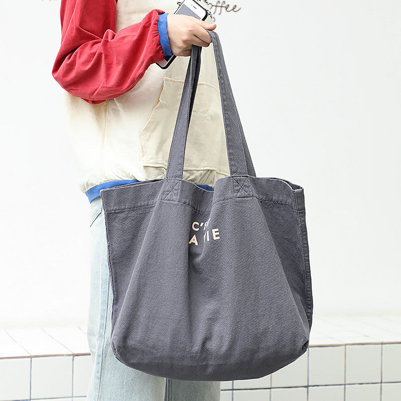 Eco-Friendly Canvas Casual Tote Shoulder Shopping Bag mit Logo und Muster