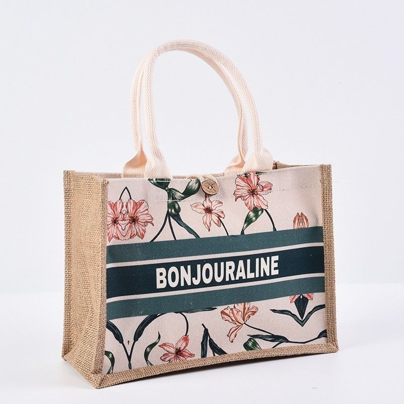 Jute-Shopping-Taschen passen wiederverwendbare Tote-Taschen für mittlere Größe auf den Bangladesch-Markt an